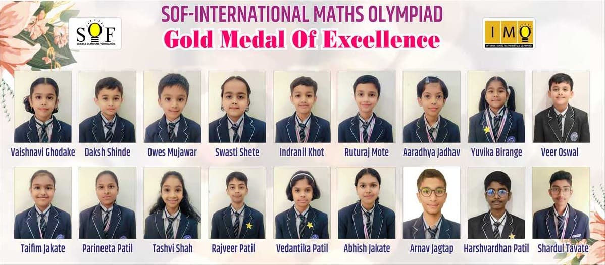 SOF International Maths Olympiad - Gold Medal of Excellence