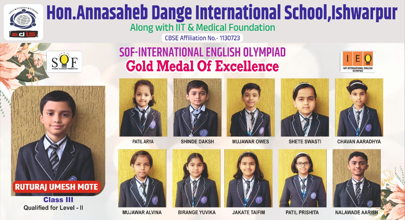 SOF International English Olympiad - Gold Medal of Excellence